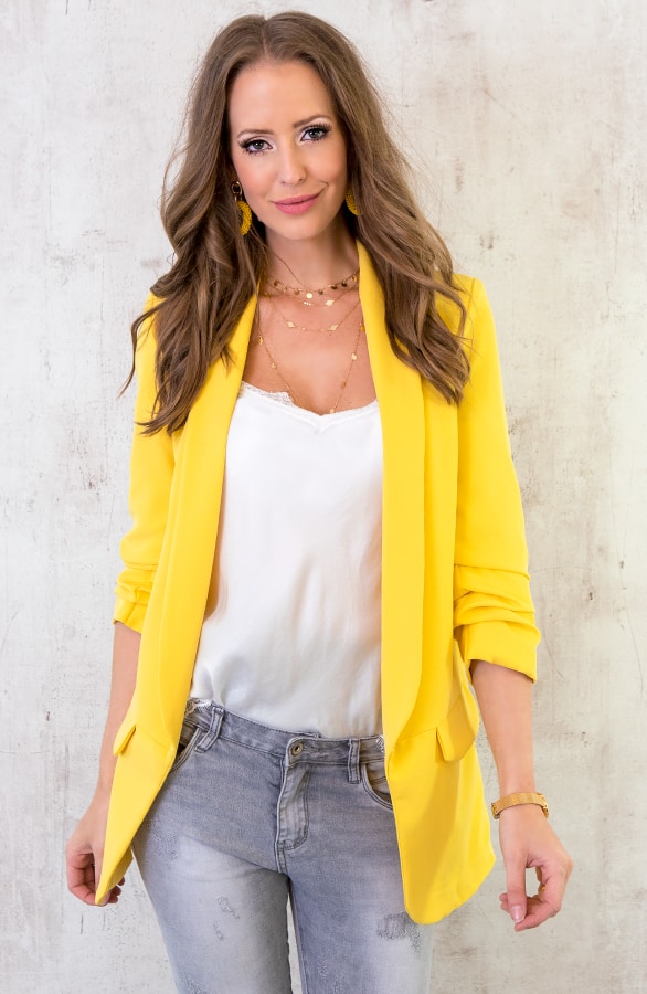 Boyfriend Blazer Geel – shoparchief, foto 2