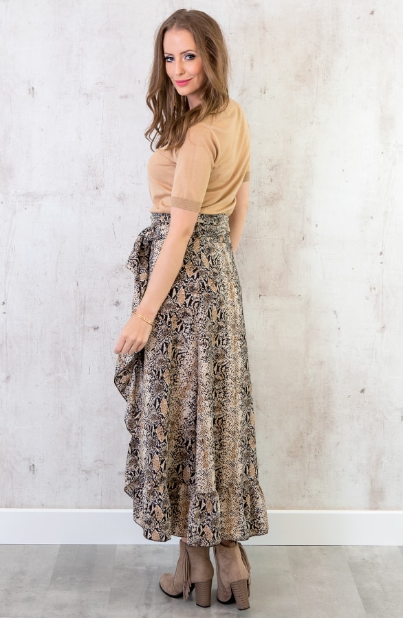 Slangenprint Wikkelrok Luxury – shoparchief, foto 5