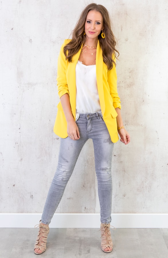 Boyfriend Blazer Geel – shoparchief, foto 6