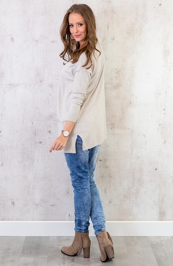 Comfy Soft Cardigan Beige – shoparchief, foto 3