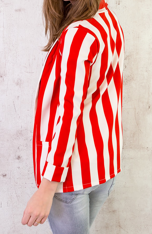 Strepen Blazer Rood Wit – shoparchief, foto 3