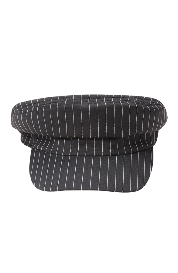 Baker Cap Gestreept Zwart – shoparchief, foto 4