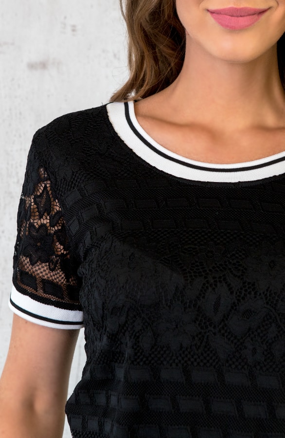 Kanten Bies Top Zwart – shoparchief, foto 5