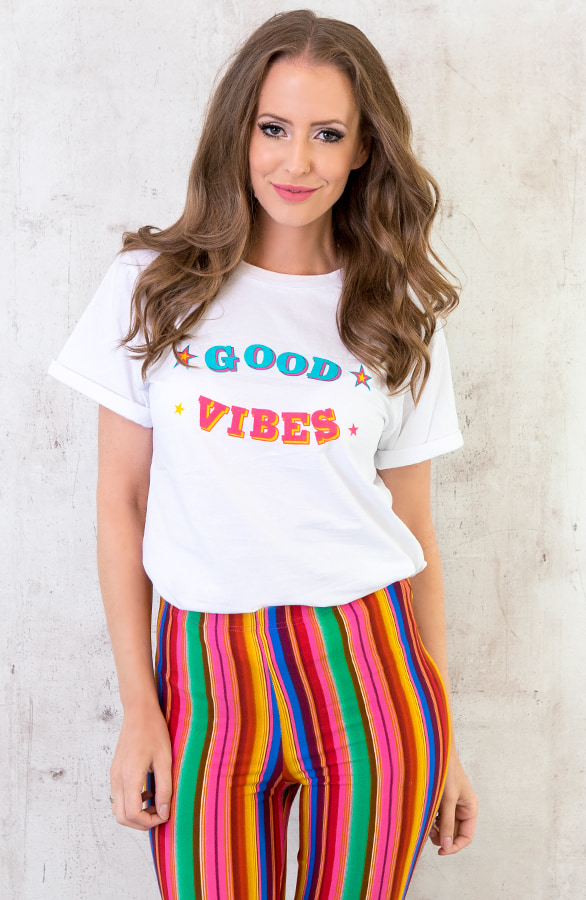 Good Vibes Top Wit – shoparchief, foto 2