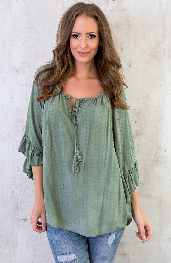 Oversized Stippen Tuniek Army – shoparchief, foto 2