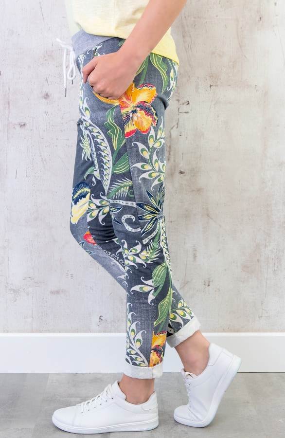 Print Jogging Broek Grijs – shoparchief, foto 3