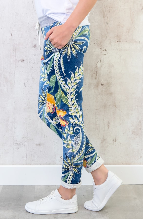 Print Jogging Broek Blauw – shoparchief, foto 3