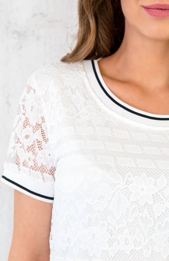 Kanten Bies Top Wit – shoparchief, foto 5