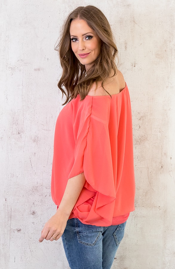 Basic Oversized Tuniek Koraal – shoparchief, foto 3