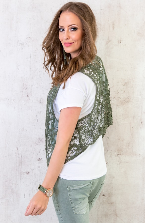 Lace Gilet Army – shoparchief, foto 7
