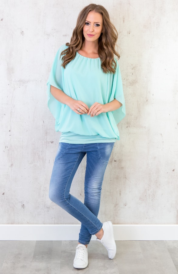 Basic Oversized Tuniek Mint – shoparchief, foto 4