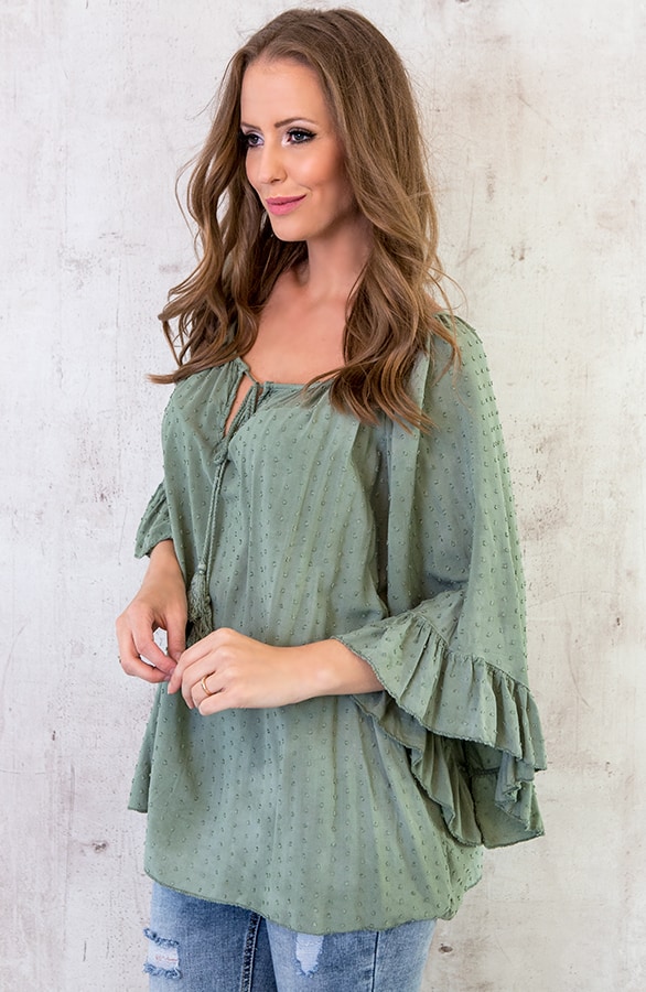 Oversized Stippen Tuniek Army – shoparchief, foto 3