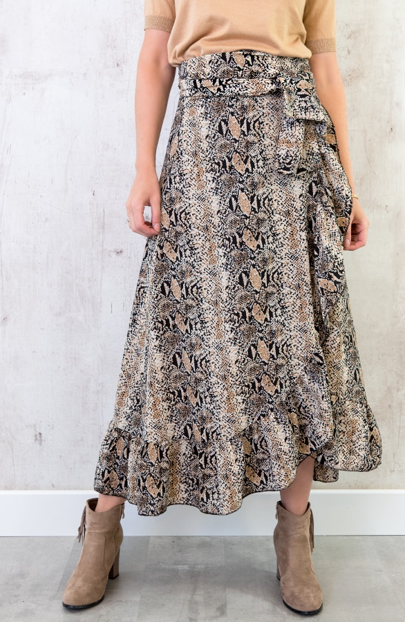 Slangenprint Wikkelrok Luxury – shoparchief, foto 2