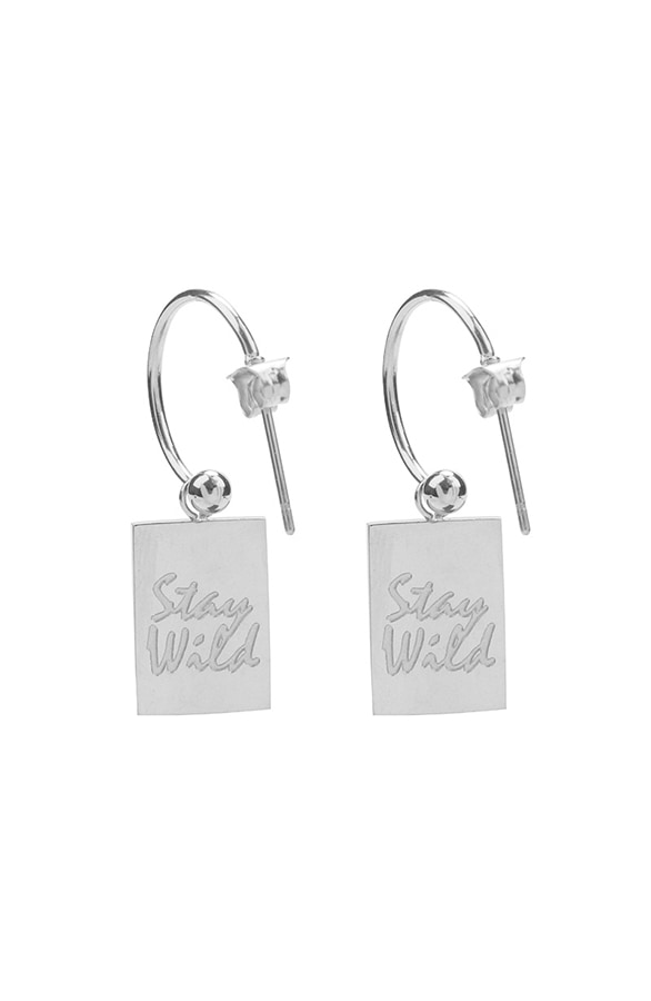 Stay Wild Oorbellen Zilver – shoparchief, foto 2