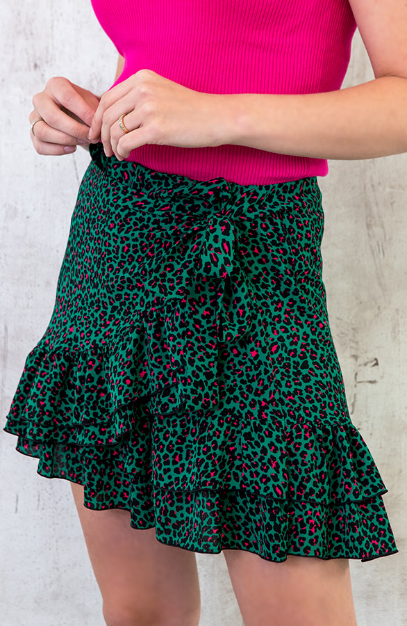 Leopard Wikkelrok Groen – shoparchief, foto 3