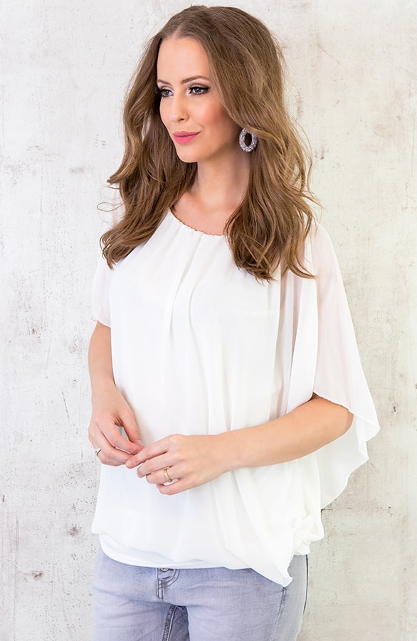 Basic Oversized Tuniek White – shoparchief, foto 3