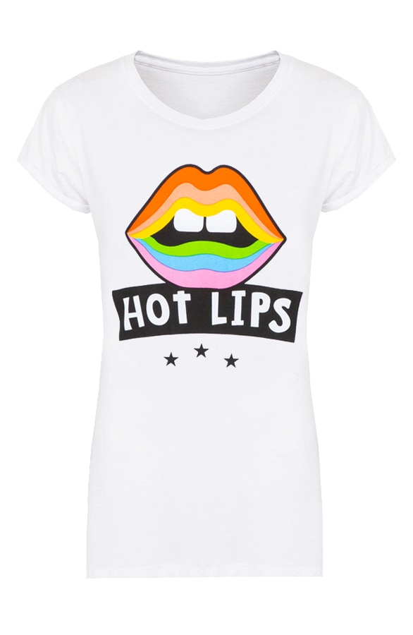 Hot Lips Top Wit – shoparchief