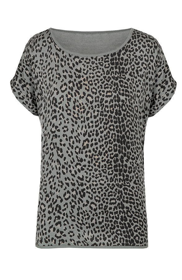 Leopard Print Top Grijs – shoparchief