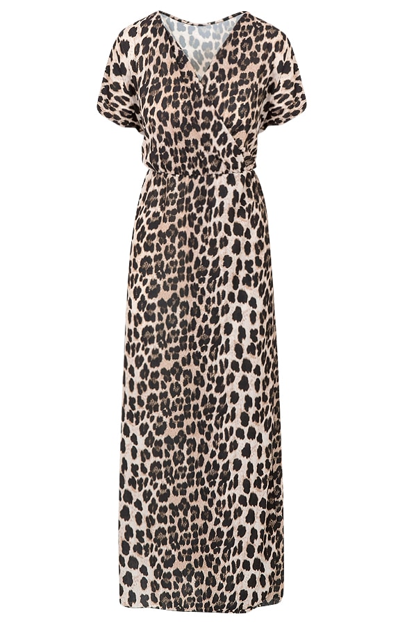 Maxi Leopard Jurk Bruin – shoparchief