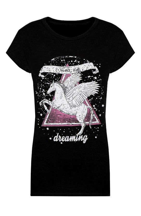 Never Stop Dreaming Top Zwart – shoparchief
