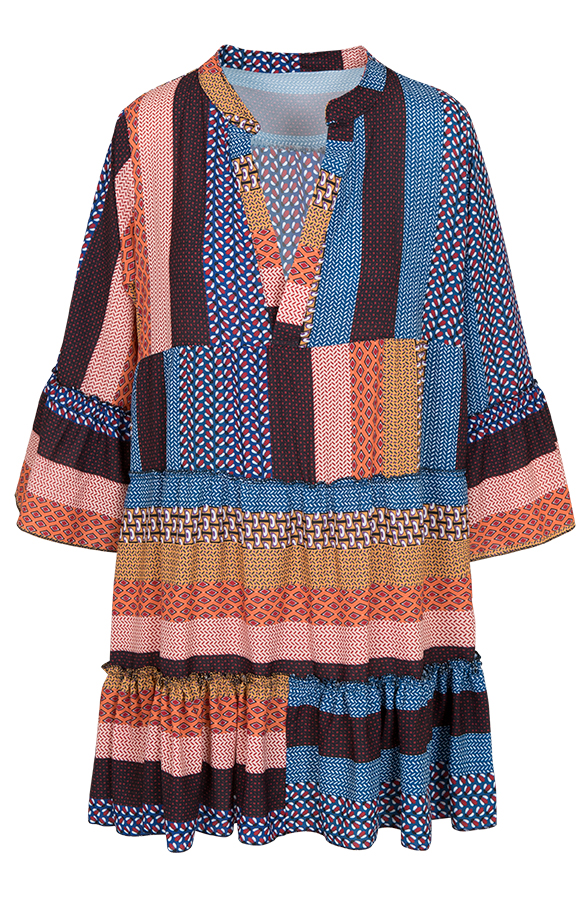 Noa Patchwork Tuniek Blauw – shoparchief