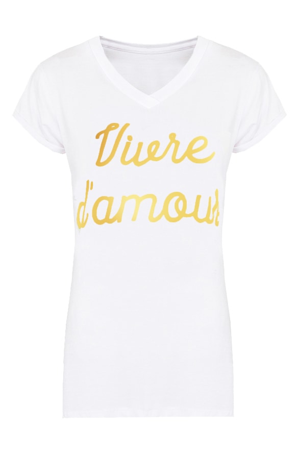 Vivre D Amour Top Wit Goud – shoparchief
