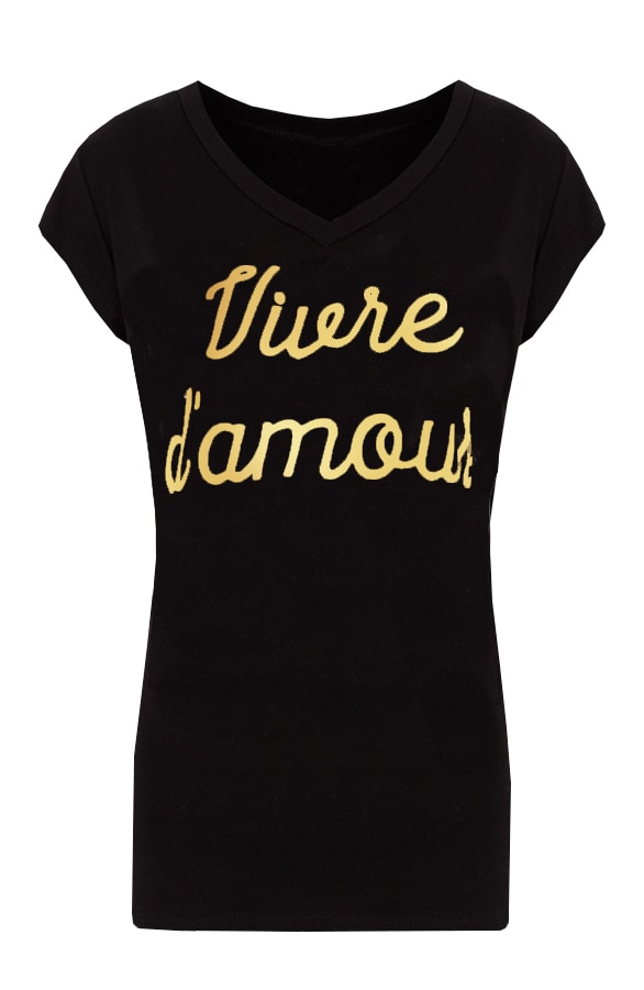 Vivre d Amour Top Zwart Goud – shoparchief