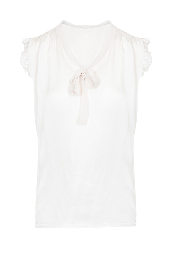 Zijde Strik Top Creme – shoparchief