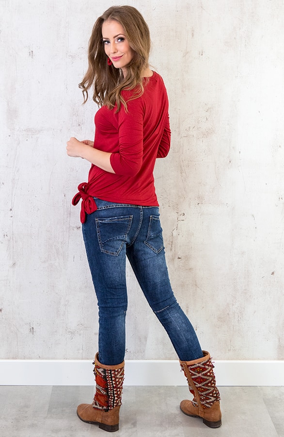 Basic Strik Shirt Bordeaux – shoparchief, foto 5