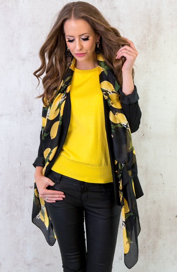 Lemon Sjaal Zwart – shoparchief, foto 6