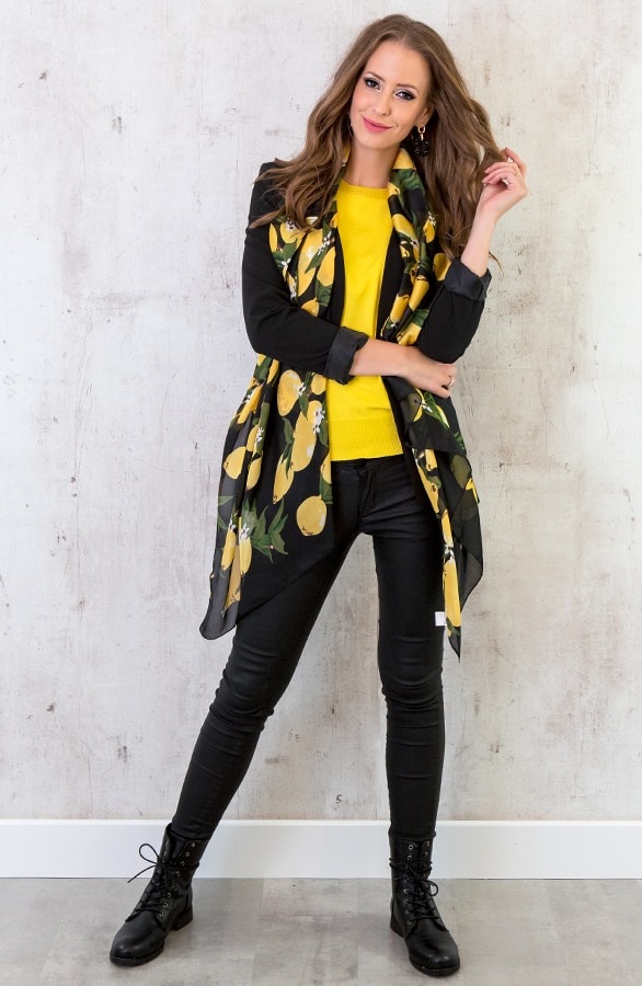 Lemon Sjaal Zwart – shoparchief, foto 5