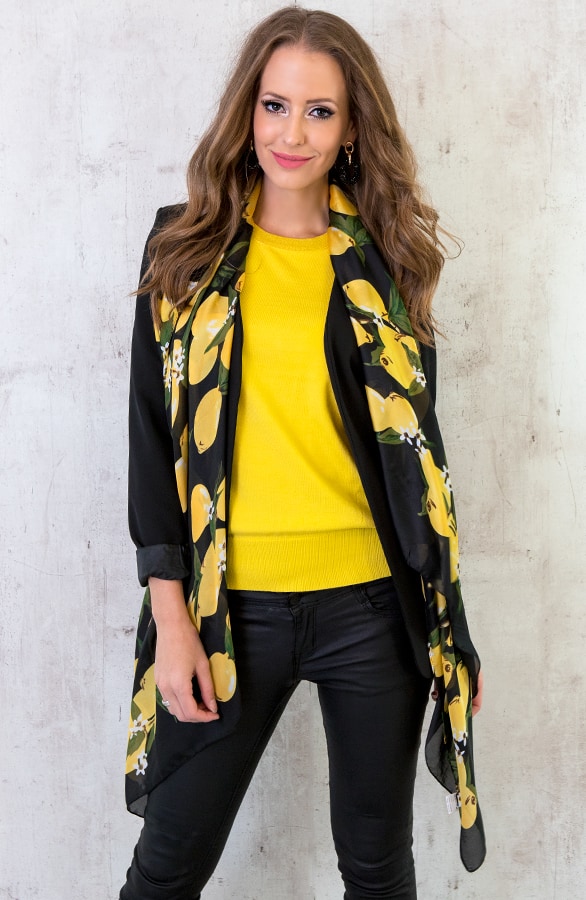 Lemon Sjaal Zwart – shoparchief, foto 2