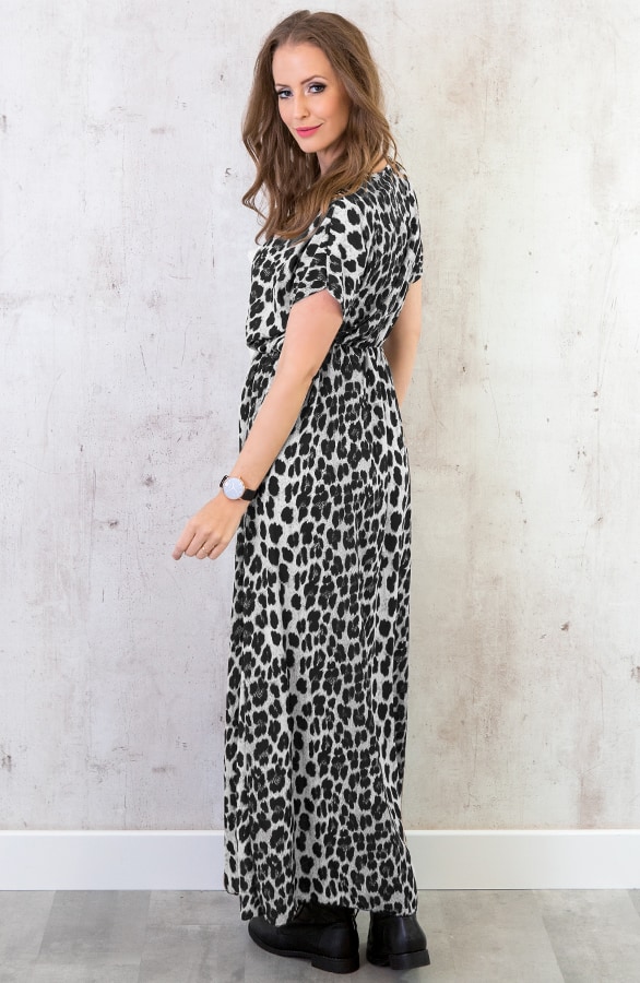 Maxi Leopard Jurk Grijs – shoparchief, foto 5