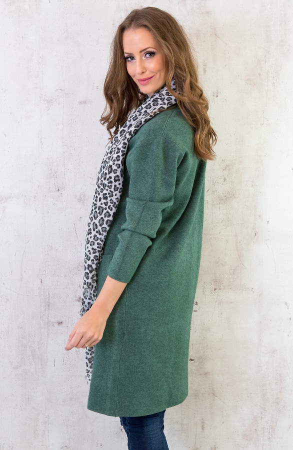 Maxi Vest Gebreid Groen – shoparchief, foto 7