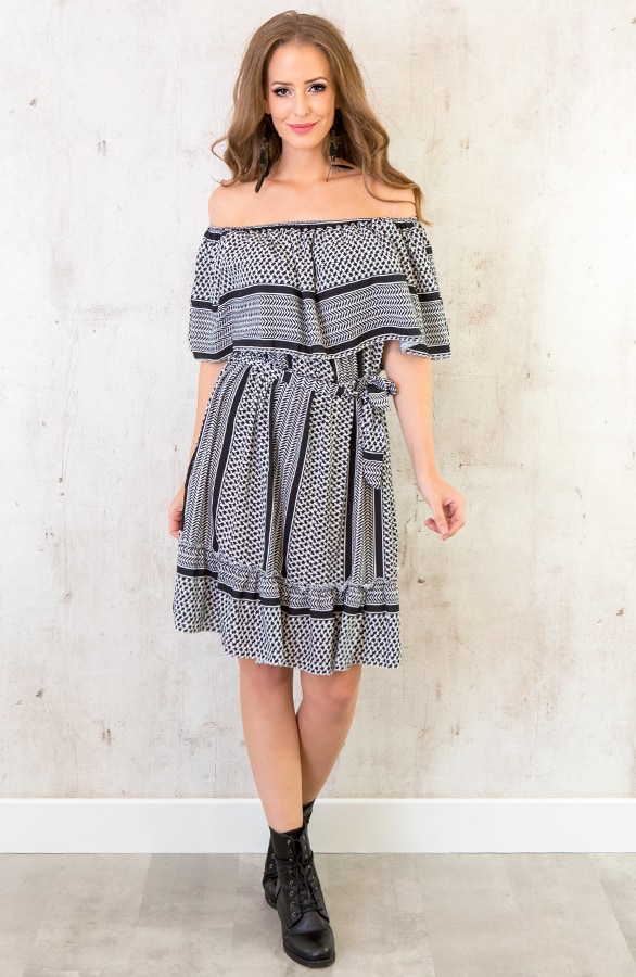 Noa Print Jurk Zwart – shoparchief, foto 4