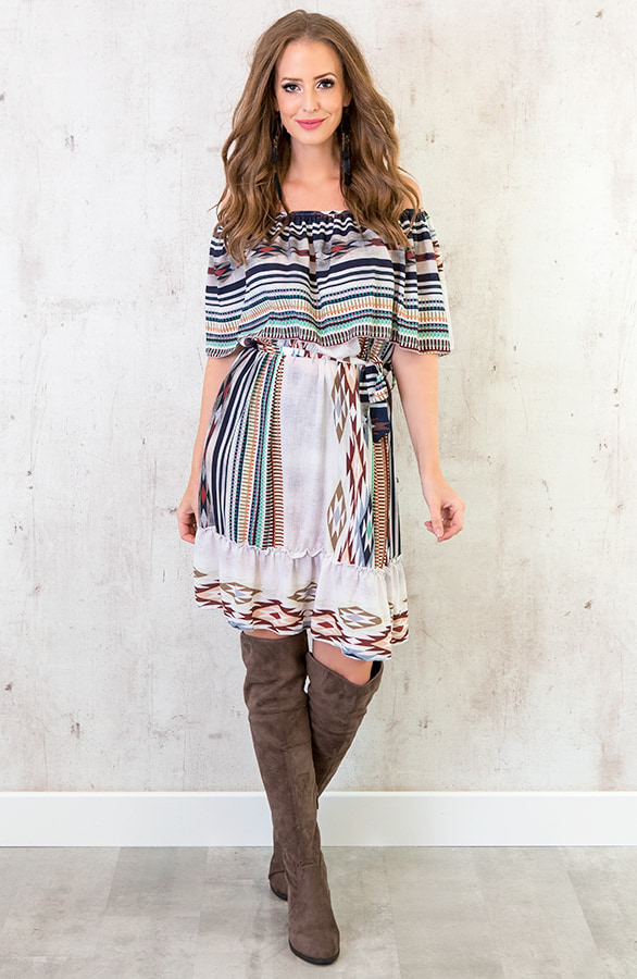 Noa Mexican Jurk Wit – shoparchief, foto 2