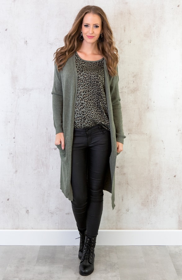 Lang Vest Legergroen – shoparchief, foto 3