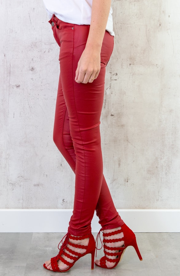 Coating Jeans Rood – shoparchief, foto 2