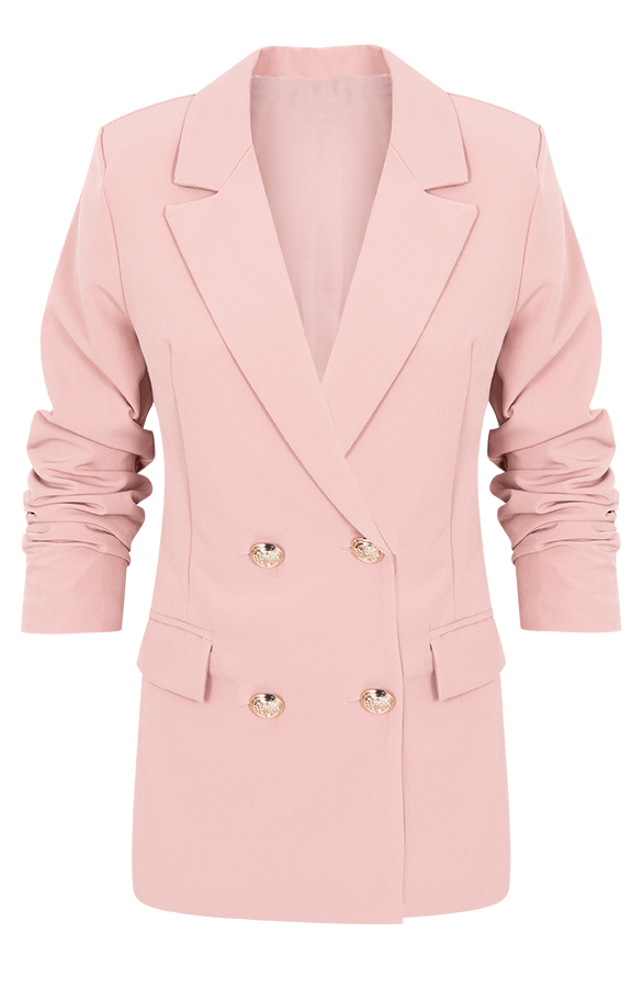 Button Blazer Oud Roze – shoparchief