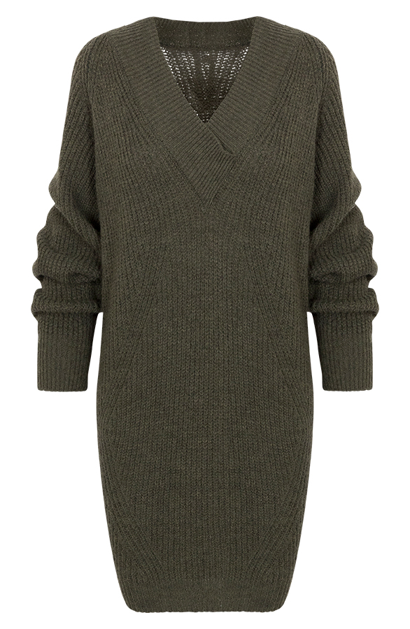 Oversized Tuniek Gebreid Army – shoparchief