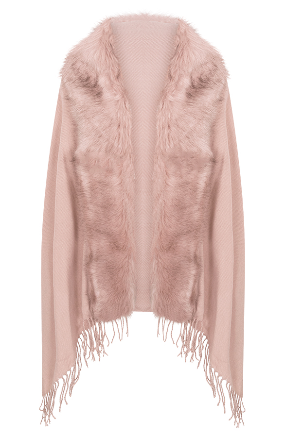 Fake Fur Sjaal Roze – shoparchief