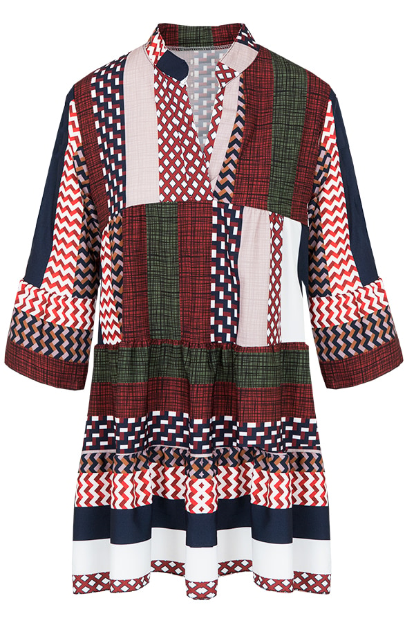 Fay Patchwork Tuniek Bordeaux – shoparchief