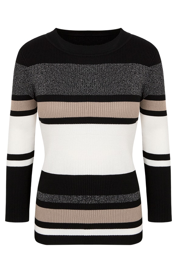 Trui Met Strepen Limited Taupe – shoparchief