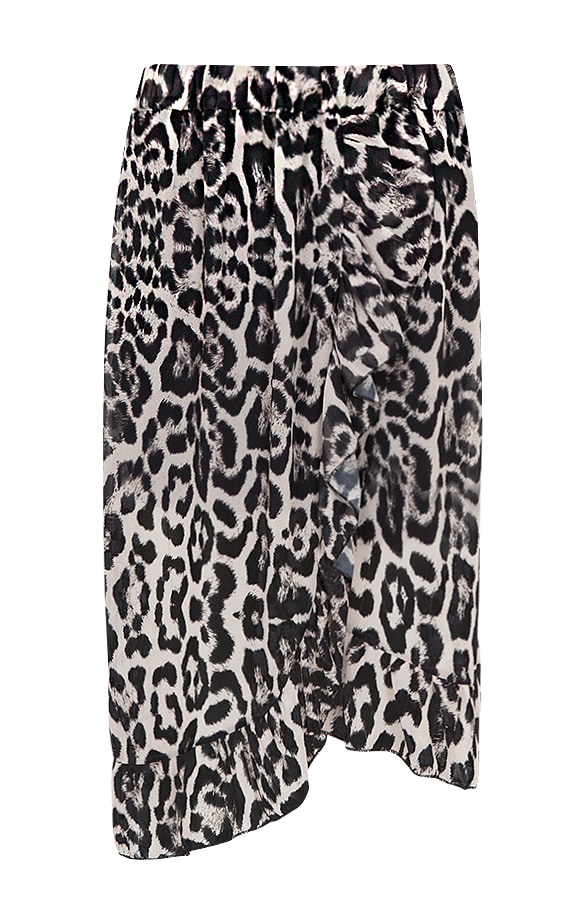 Leopard Ruches Rok Beige – shoparchief