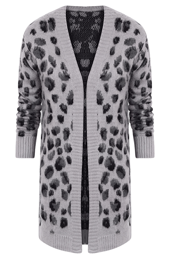 Leopard Vest Grijs – shoparchief