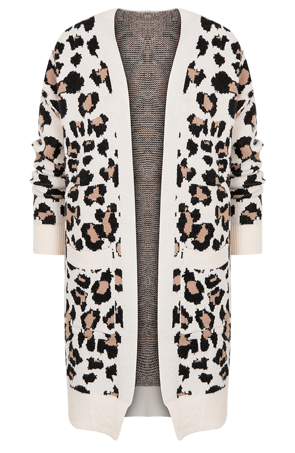 Leopard Vest Lang Creme – shoparchief