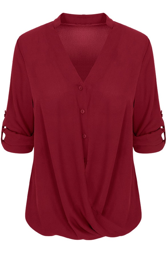 Marant Knoopjes Blouse Bordeaux – shoparchief