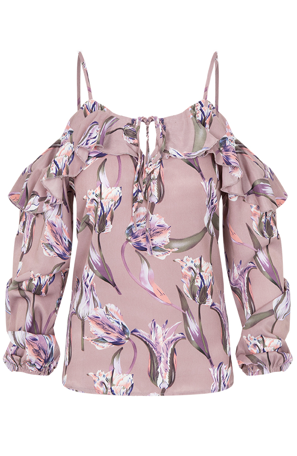Off Shoulder Bloemen Blouse – shoparchief