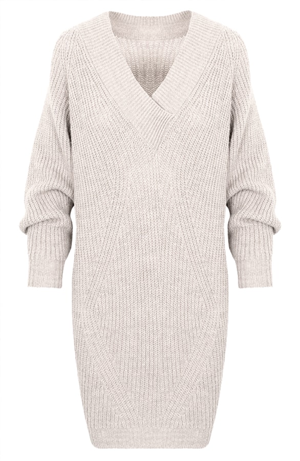 Oversized Tuniek Gebreid Beige – shoparchief