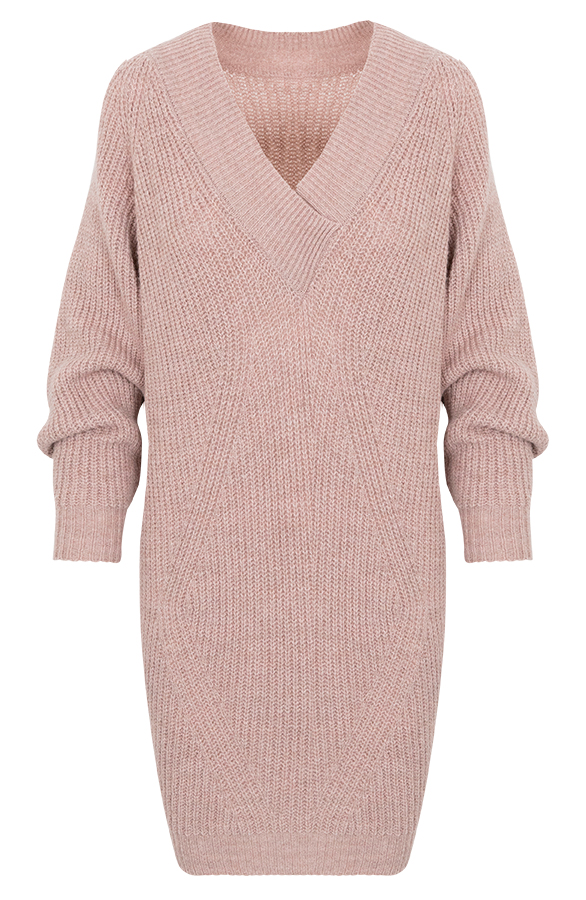 Oversized Tuniek Gebreid Roze – shoparchief